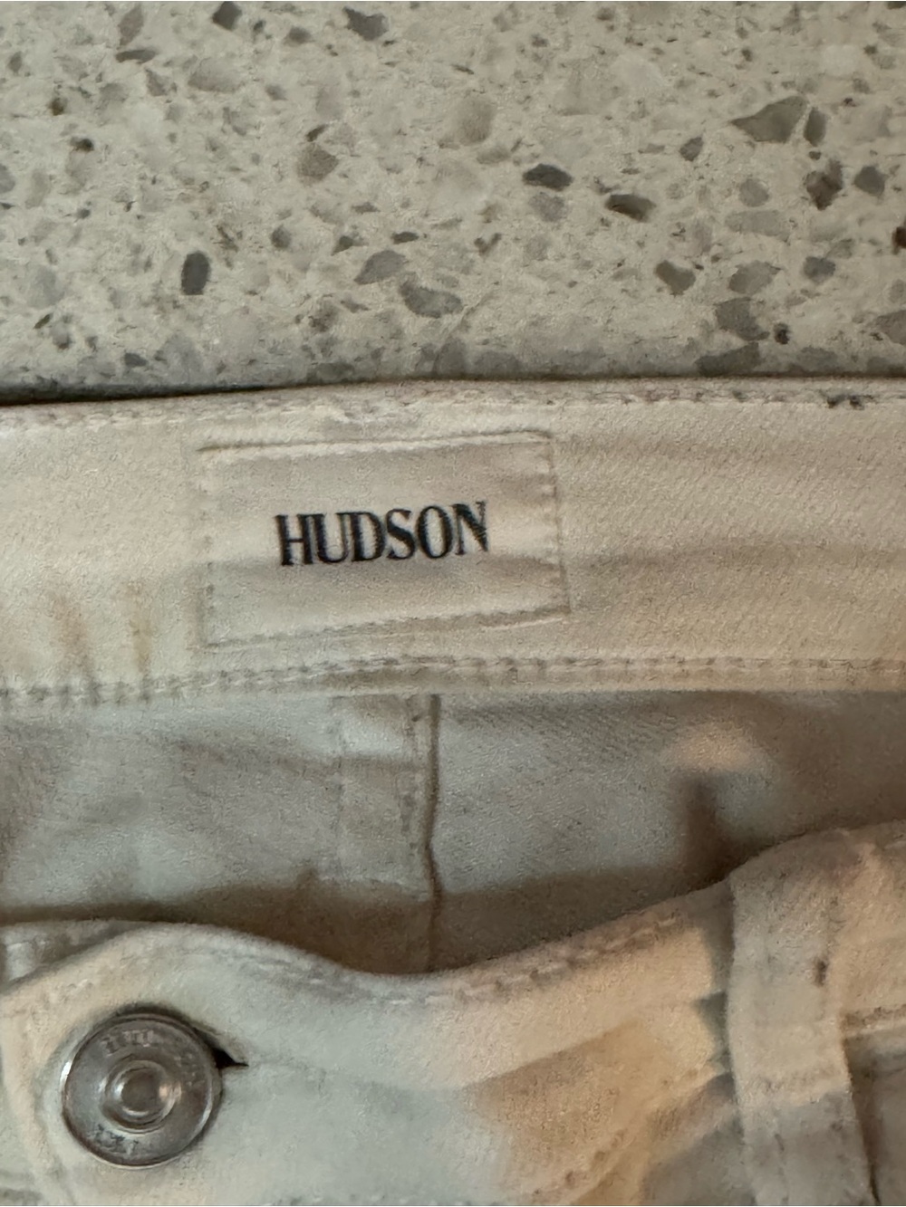 HUDSON White Denim Jeans